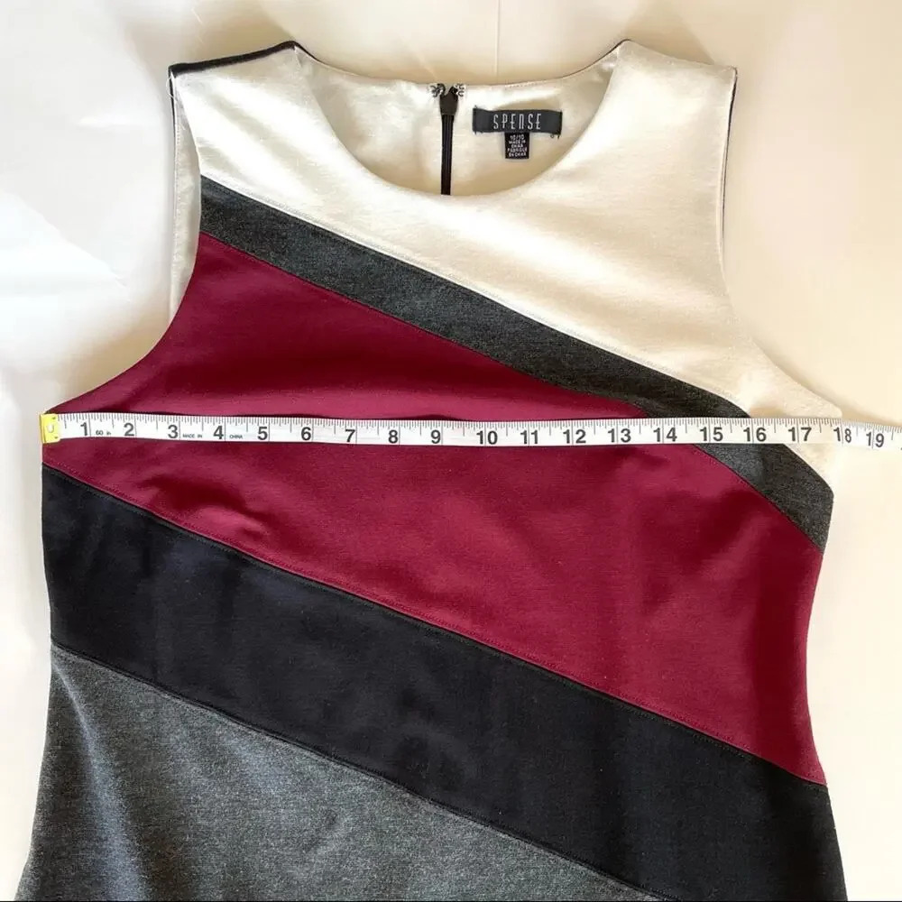 Spense Color block Sleeveless Sheath Dress Size 10 - Picture 4 of 9